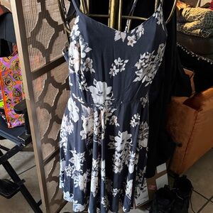 Old Navy Navy and White Floral Mini Dress